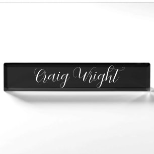 Professional Minimalist Add Name Personalized Desk Name Plate