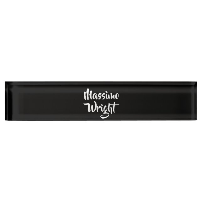 Professional Minimalist Add Name Personalized Desk Name Plate (Front)