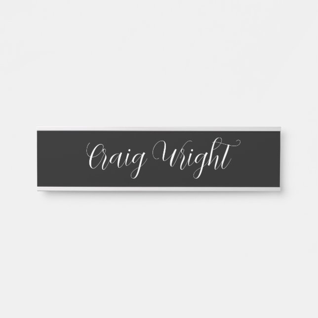 Professional Minimalist Add Name Personalized Door Sign (Front)