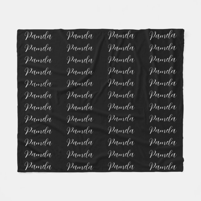 Professional Minimalist Add Name Personalized Fleece Blanket (Front (Horizontal))