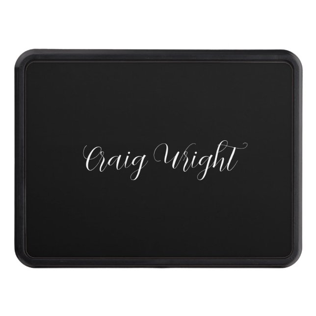 Professional Minimalist Add Name Personalized Hitch Cover (Front)