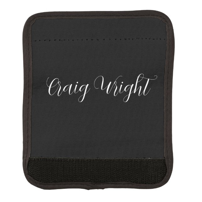 Professional Minimalist Add Name Personalized Luggage Handle Wrap (Front)