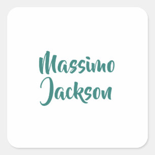 Professional Minimalist Add Name Personalized Square Sticker