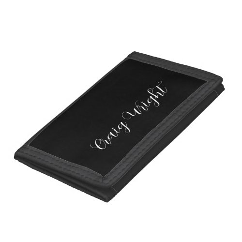 Professional Minimalist Add Name Personalized Trifold Wallet