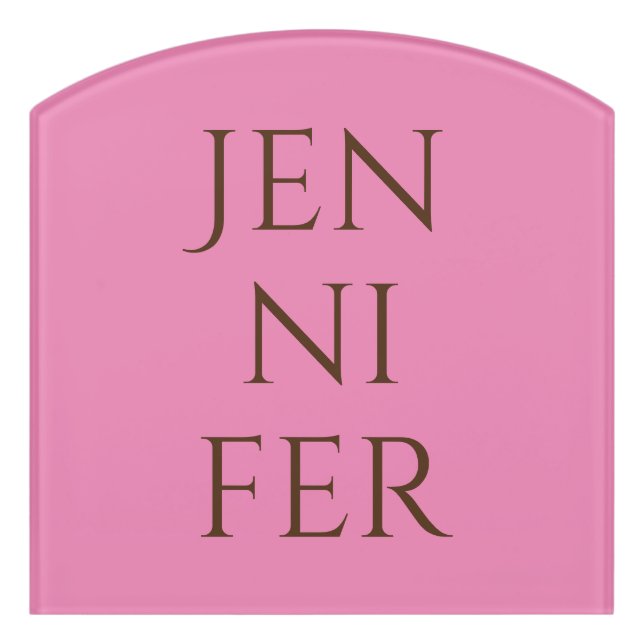 Professional minimalist add your name door sign (Contour Front)