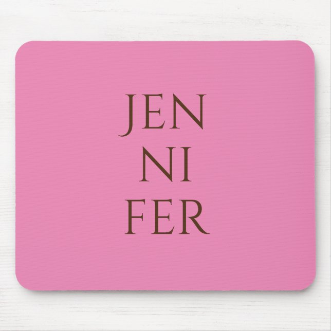 Professional minimalist add your name mouse pad (Front)