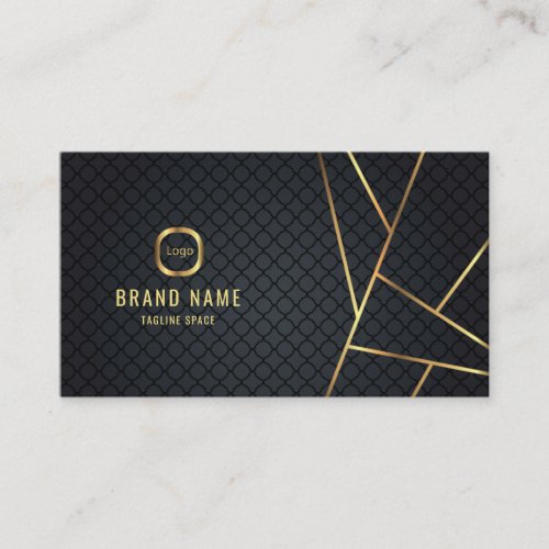 Professional Minimalist  black and gold luxury Business Card