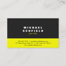 Professional Minimalist Black and Neon Yellow