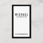 Professional Minimalist Black and White Business Card (Front)