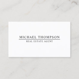Professional Minimalist Black and White Business Card