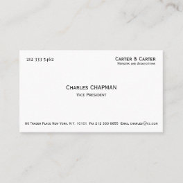Professional Minimalist Black and White Elegant Business Card