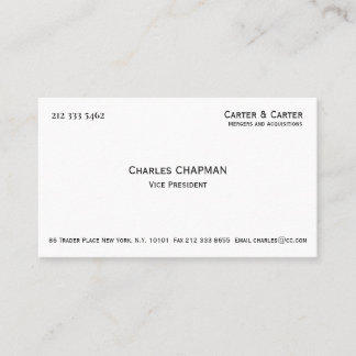 Professional Minimalist Black and White Elegant Business Card