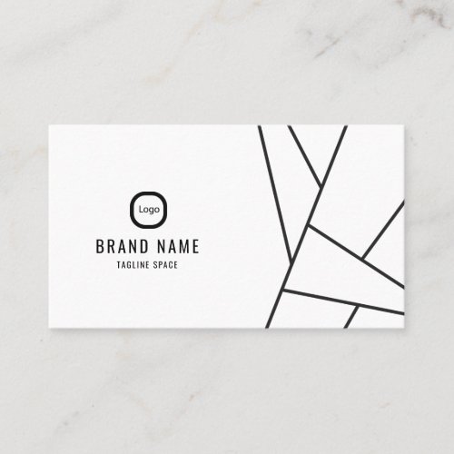 Professional Minimalist  black and white luxury Business Card