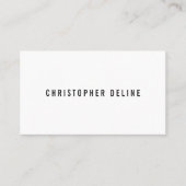Professional Minimalist Black White Consultant Business Card (Front)