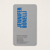 Professional minimalist blue grey profile card (Front)