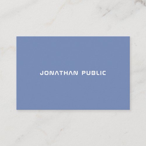 Professional Minimalist Blue Grey Simple Template Business Card