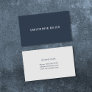 Professional Minimalist Blue Light Grey Consultant Business Card