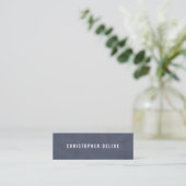 Professional Minimalist Blue White Consultant Mini Business Card (Standing Front)