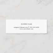 Professional Minimalist Blue White Consultant Mini Business Card (Back)