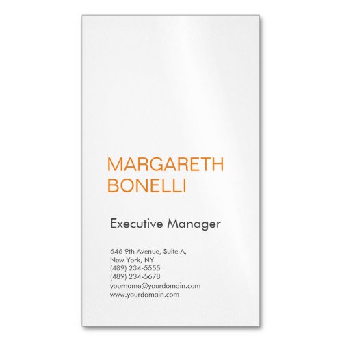 Professional minimalist bold modern business card magnet