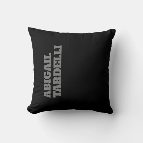 Professional minimalist bold modern custom name throw pillow