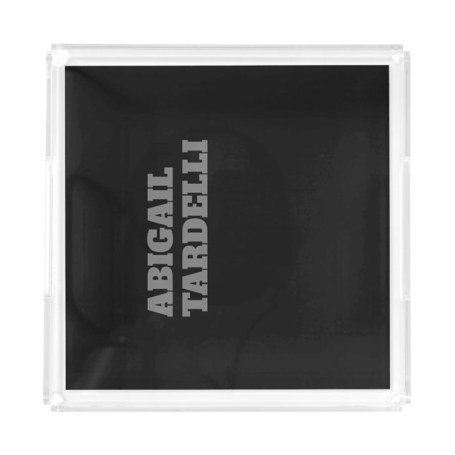Professional minimalist bold modern custom plain acrylic tray (Front)
