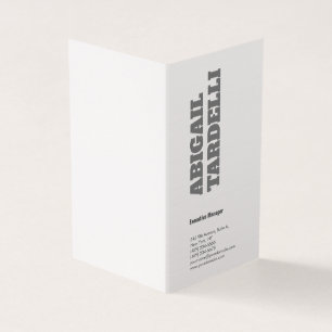 Professional minimalist bold modern custom plain business card