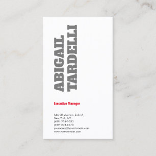 Professional minimalist bold modern custom plain business card