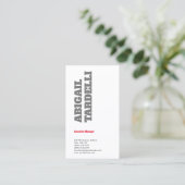 Professional minimalist bold modern custom plain business card (Standing Front)