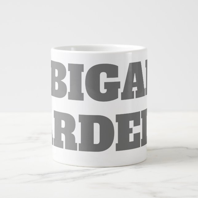 Professional minimalist bold modern custom plain giant coffee mug (Front)