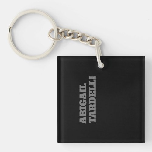 Professional minimalist bold modern custom plain keychain