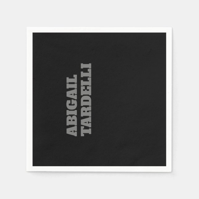 Professional minimalist bold modern custom plain napkins (Front)