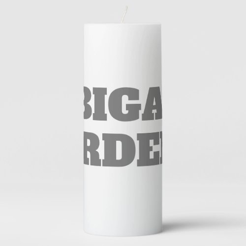 Professional minimalist bold modern custom plain  pillar candle