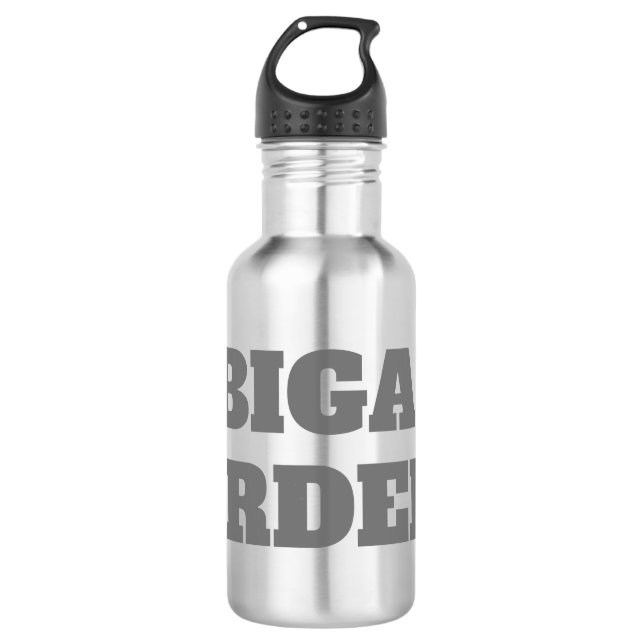 Professional minimalist bold modern custom plain stainless steel water bottle (Front)