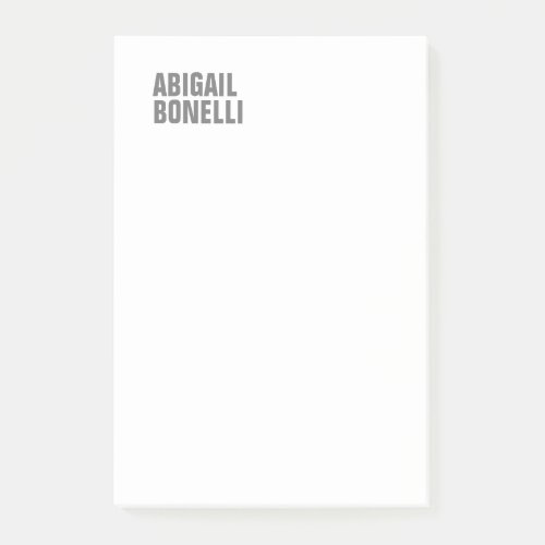 Professional minimalist bold modern gray white post_it notes