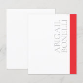 Professional minimalist bold modern grey red white (Front/Back)
