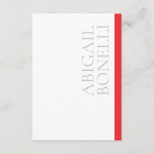 Professional minimalist bold modern grey red white enclosure card