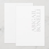 Professional minimalist bold modern grey white (Front/Back)