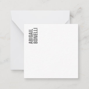 Professional minimalist bold modern grey white note card