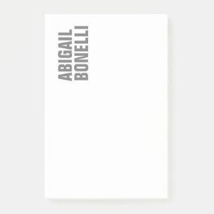 Professional minimalist bold modern grey white post-it notes