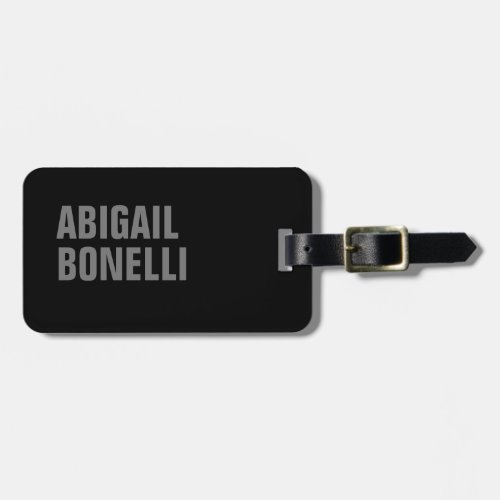 Professional minimalist bold modern your name luggage tag