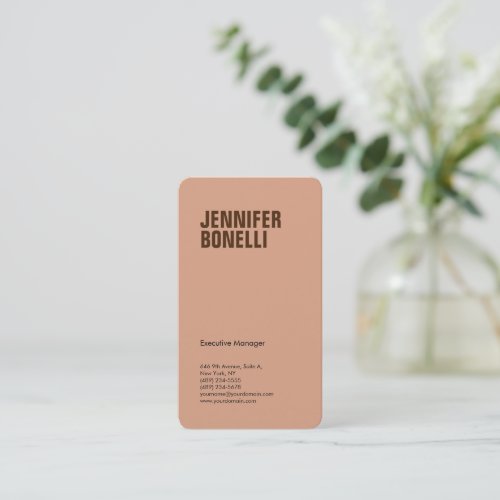 Professional minimalist bold text tumbleweed color business card
