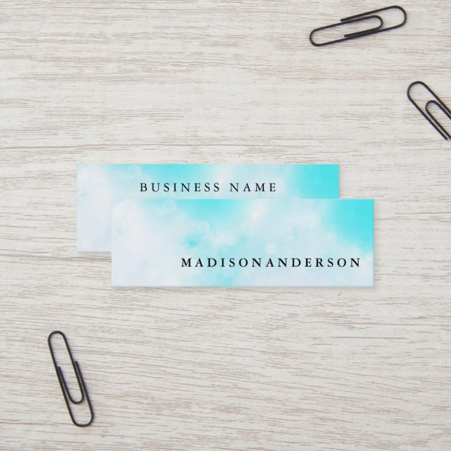 Professional Minimalist Brown Kraft Sand Paper Mini Business Card (Front/Back In Situ)