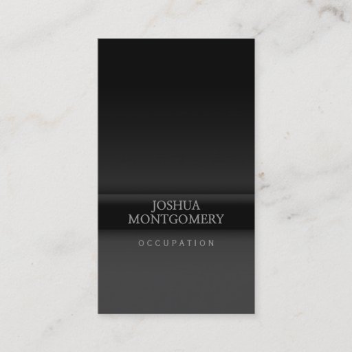 Customizable Professional minimalist business card Black Grey
