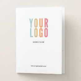 Professional Minimalist Business Logo Card Slot Pocket Folder