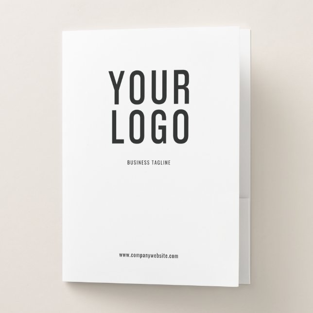 Professional Minimalist Business Logo Card Slot Pocket Folder (Front)