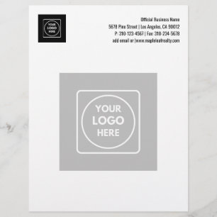 Professional Minimalist Business Watermark  Letterhead