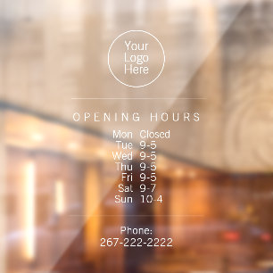 Professional Minimalist Business Window Cling