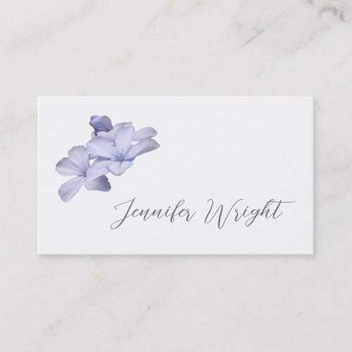 Professional minimalist calligraphy floral business card