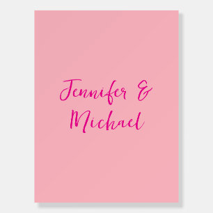 Professional minimalist calligraphy light pink foam board